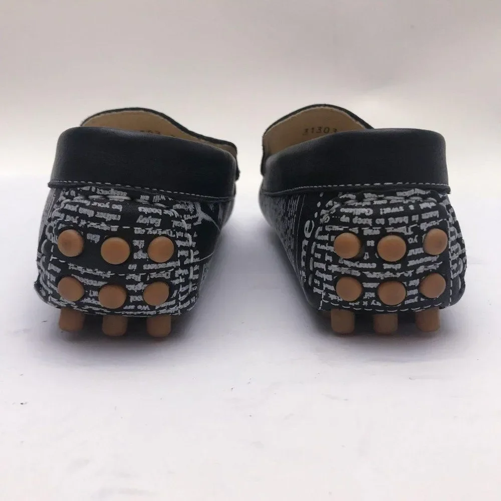 NEW Dior by John Galliano Newspaper Print Driving Loafers Size 3.5 US, 3… - Picture 6 of 16